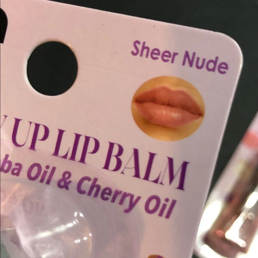 Jojoba and‎ Cherry oil sheer pink sheer nude sheer mauve glow up lip balms 3pack